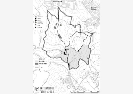 龍谷の森地図（A4モノクロカラー）